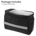 thumbnail image 6 of DISEN Bike Front Handlebar Bag, Waterproof Bicycle Front Storage Bag, Outdoor Cycling Pouch Front Basket with Touchscreen Transparent PVC Pouch for Smartphone Holder, Wallet, Sunglasses, 6 of 9