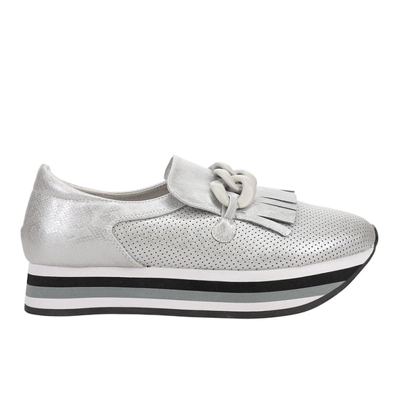 COCONUTS by Matisse Womens Bess Metallic Platform Loafers Casual Shoes