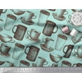 thumbnail image 1 of Soimoi Velvet Fabric Tea & Coffee Cups Fabric Prints By Yard 58 Inch Wide, 1 of 1