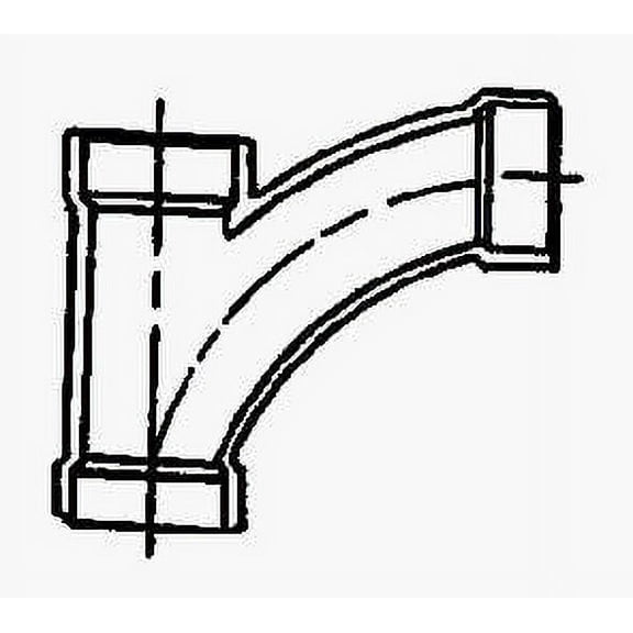 Charlotte Pipe Schedule 40 3 in. Hub x 3 in. Dia. Hub ABS Long Radius Wye