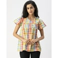 thumbnail image 5 of Moomaya Printed Cotton Short Sleeve Round Neck Top - Regular Fit Casual Day Top, 5 of 9