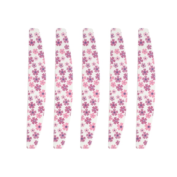 Unique Bargains Ditsy Floral Nail Files 5 Pcs Purple, White