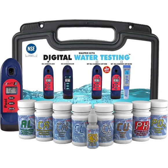 Kit de prueba para piscina Industrial Test Systems, 10 parámetros, 25 pruebas