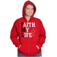 thumbnail image 4 of Faith Life Religious Jesus Christ God Zip Up Hoodie Men's Women's Brisco Brands S, 4 of 6