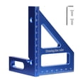 thumbnail image 1 of Aluminum Alloy Multi Angle Measuring Ruler Woodworking Square Protractor 45° 90° Miter Triangle-Ruler Utility Scribing Gauge Multifunctional Layout Measuring Tool for Engineer Carpenter, 1 of 8