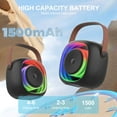thumbnail image 7 of ENERFACE Mini Karaoke Machine for Kids and Adults Portable Bluetooth Karaoke Speaker with Wireless Microphone Perfect for Boys Girls Karaoke Toys Birthday Gifts and Home Party Use(Black), 7 of 7