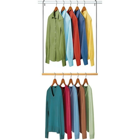 Lynk Double Hang Closet Rod Organizer Clothing Hanging Bar