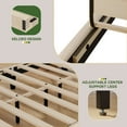 thumbnail image 2 of Jarenie Full Size Bed Frame with Fabric Upholstered Platform Bed and Wooden Slats Support, Adjustable Height Headboard/No Box Spring Needed/Easy Assembly/Mattress Foundation, 2 of 8