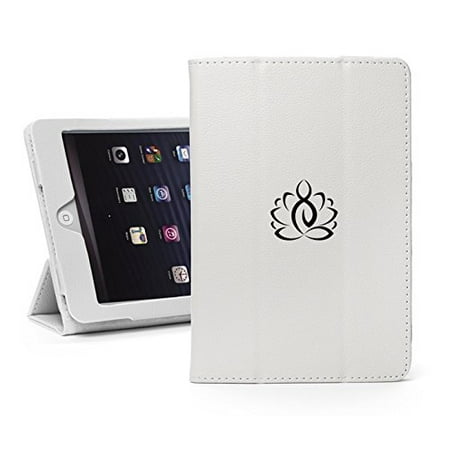 - For Apple iPad Mini 4 White Leather Magnetic Smart Case Cover Stand Lotus And Zen Meditation