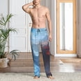 thumbnail image 4 of KLL Mens Pajama Pants for Men,Mens Lounge Pants,Funny Gifts for Men,Men's Pajama Bottoms-Red And Blue Fire Mountains, 4 of 5