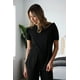 thumbnail image 4 of Blusa tipo túnica Zeagoo para mujer, manga corta, color negro, talla S, 4 of 5
