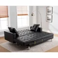 thumbnail image 4 of Reversible Sectional Sofa Bed, Click Clack Convertible Sofa Couch with Chaise, Black, 4 of 4