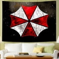 thumbnail image 5 of Cool Movie Game Resident Black Tapestry Red And White Evil Umbrella Tapestry For Bedroom Polyester 38×28in Decoration For Bedroom Home Party Indoor And Outdoor,Gifts For Your Friends/Movie Fans/gamers, 5 of 8