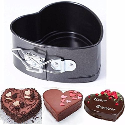 Cake Tin Heart Shape Spring Form Non-Stick Home Baking Birthday Cake Party New