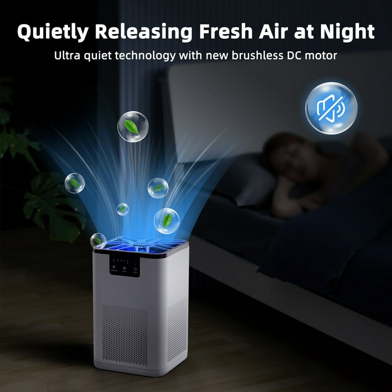 ALROCKET Air Purifier, with H13 True HEPA Filter, Remove 99.9% Smoke Dust  Allergies for 300 SQ.ft 