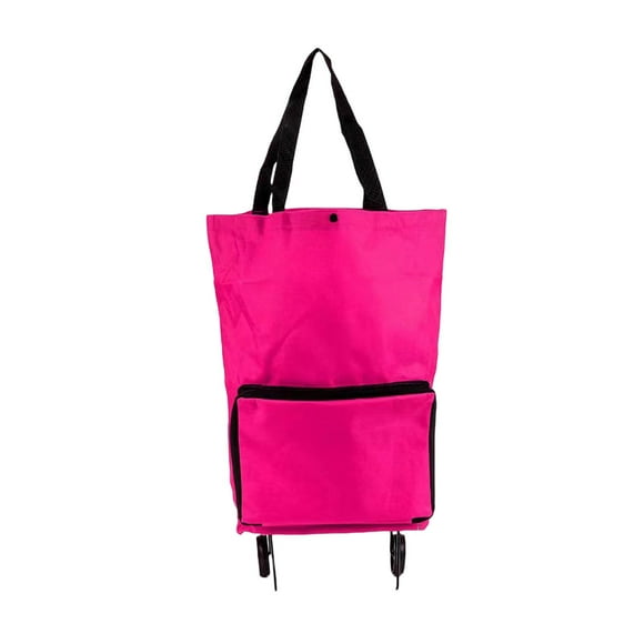 Shopping Cart with Wheels Shopping Bag with Wheels Portable Grocery Cart Foldable Tote Trolley Bags Large Capacity Shopping Cart for Laundry Grocery Shopping Baggage Picnic