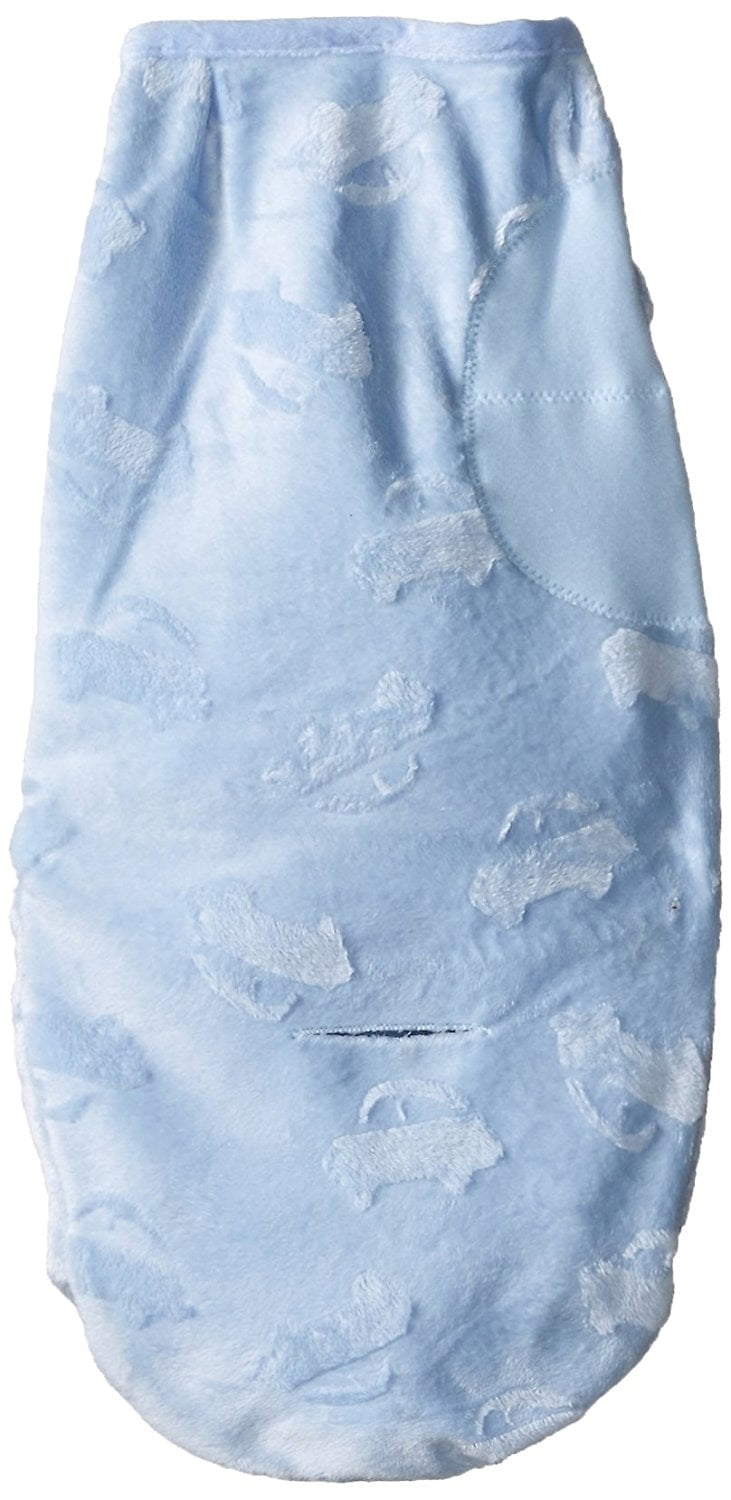 SwaddleMe Original Luxe Velboa Swaddle, Blue, Small