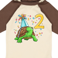 thumbnail image 4 of Inktastic 2nd Birthday Cute Turtle in Party Hat with Confetti Boys or Girls Long Sleeve Baby Bodysuit, 4 of 5