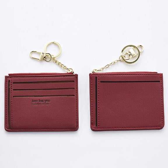 Milisten Women Wallet Ladies Small Wallet Purse Simple PU 1Pcs Wine Red for Shopping