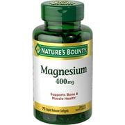 Nature's Bounty Magnesium 400 mg Softgel 75 ea (Pack of 3)
