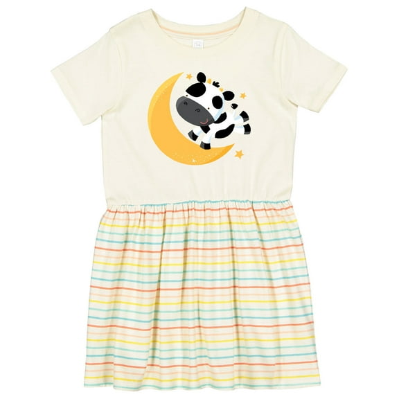 Inktastic Cow over the Moon Rhyme Girls Toddler Dress