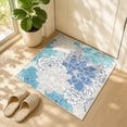 thumbnail image 5 of Indoor Outdoor Area Rug, Washable Tropical Floral Patio Carpet Non Slide Floor Mat For Living Room Backyard Pool Deck Balcony Camping Picnic RV Decorative Home Accent(Light Blue), 5 of 6