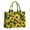 Black Green Stem, variant on Large Capacity Tote Bag,Black Yellow Sunflower Pattern Handbag Fashion Luxury Tote Bag,15.7"x13"x 5.1" Inches,Laptop Compatible