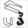 thumbnail image 3 of GOOHOCHY Portarrollos de papel higiénico sobre el tanque Portarrollos de papel higiénico Portarrollos de papel higiénico para baño Negro, 3 of 8