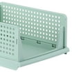 thumbnail image 4 of Cesta de almacenamiento apilable, contenedor de tela para armario con cajón abierto grande de plástico para dormitorio y sala de estar, 4 of 5