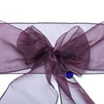 thumbnail image 4 of mds Pack of 10 Organza Chair Sash Bow Sashes for Wedding Decoration -Plum, 4 of 7