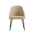 thumbnail image 1 of Gracie Tan and Black Leatherette Dining Chair with Steel Legs, 1 of 8
