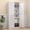 71'H White, variant on Polup 71" Tall Modern Metal Storage Cabinet with Doors and 4 Shelves,White Tall Steel Pantry Cupboard for Kitchen Garage and Home