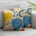 thumbnail image 3 of RUIYC  Blue and Yellow Pillow Covers Farmhouse  Outdoor Throw Pillow Covers  Decorative for Couch Sofa Patio Porch Flowers Pattern, 3 of 5