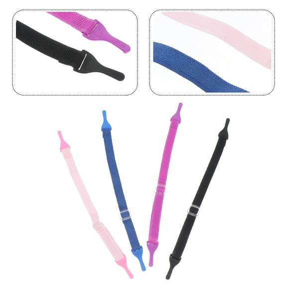 PBPBOX Kids Glasses Strap 4pcs Adjustable Eyeglass Strap Band for Sports Anti Slip Eyewear Lanyard for Boys and Girls