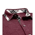 thumbnail image 6 of FYDUU Mens Polo Golf Shirts Men's Shirt Long Sleeve Classic Polo Shirts Casual Button Tee Collared Work Pullover Shirts With Pockets Pullover Classic Golf Top, 6 of 6