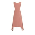 thumbnail image 4 of BLTIBY 2025 Womens Dresses 2025 Sleeveless Spring Summer Mini Dress Crewneck Solid Color Casual Beach Fashion A Line Long Dresses Pink S, 4 of 8