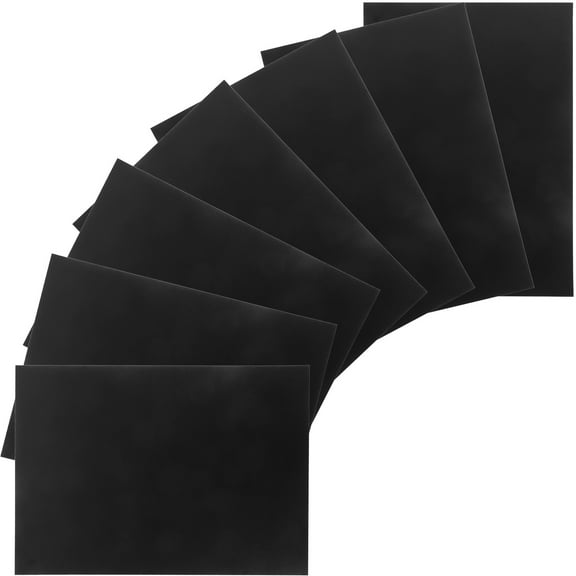 NICEXMAS 10Pcs Black Moldable Plastic Sheets Hard Plastic Panels for Crafts Decorating and Protective Uses