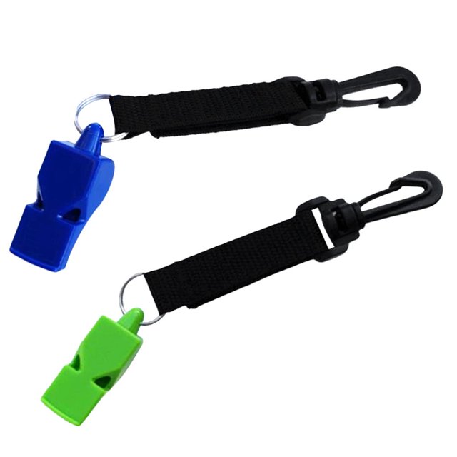 Silbato de Seguridad de 2 Piezas con Correa de Cincha Y Gancho para Colgar para Pasear en Bote, Acampar, Senderismo, , , Supervivencia, Macarena Silbato de emergencia al aire libre