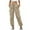 khaki, variant on HNMKIU Cargo Pants for Women N Street Loose Fit with Adjustable Drawstrings And Straps Tapered Ankle Casual Trousers for Women Black,L
