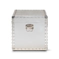 thumbnail image 4 of Baxton Studio Coffre de Rangement en Métal Argenté, 4 of 10