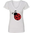 thumbnail image 3 of Inktastic Ladybug Women's V-Neck T-Shirt, 3 of 5