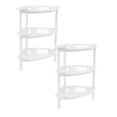 thumbnail image 1 of Oleegame 2PC Spoon And Lid Rest Toilet Bathroom Tripod Plastic Storage Rack Triangle White, 1 of 6
