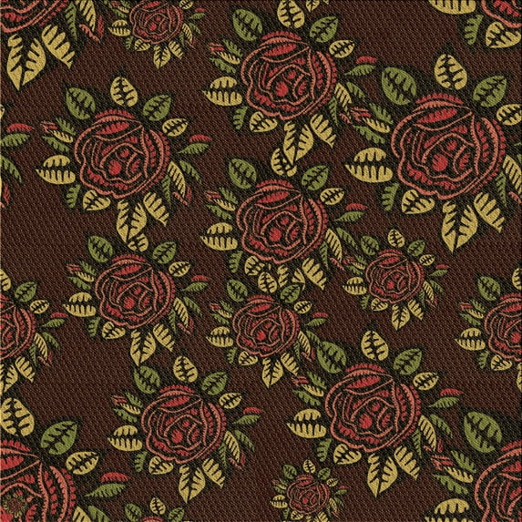 Ahgly Company Machine Washable Indoor Square Transitional Saddle Brown Area Rugs, 8' Square