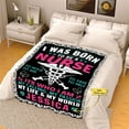 thumbnail image 2 of She is A Black, She is A Queen Blanket for Black Nurse, Medical Professionals Technicians Staff for Birthday, Christmas, Appreciation Super Soft and Warm Blanket, 2 of 6