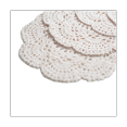 thumbnail image 2 of 4PCS 8.6 Inch Doilies Crochet Round Lace Doily Handmade Placemats Cotton Crocheted Coasters (Beige), 2 of 7