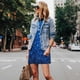 thumbnail image 4 of Fotbe A Blue Glitter Vestido de Verano sin Mangas para Mujer – Vestido Midi Línea A, Estilo Camiseta Floral, Vestido Playero Casual y Fluido, 4 of 7