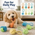 thumbnail image 3 of MGEZCOO Puppy Toys 8 Pack, Dog Rope Loop Toys for Small Medium Dogs, Colorful Braided Rope Chew Toys for Puppy Teething, Tug, Toss and Everyday Play, 3 of 8
