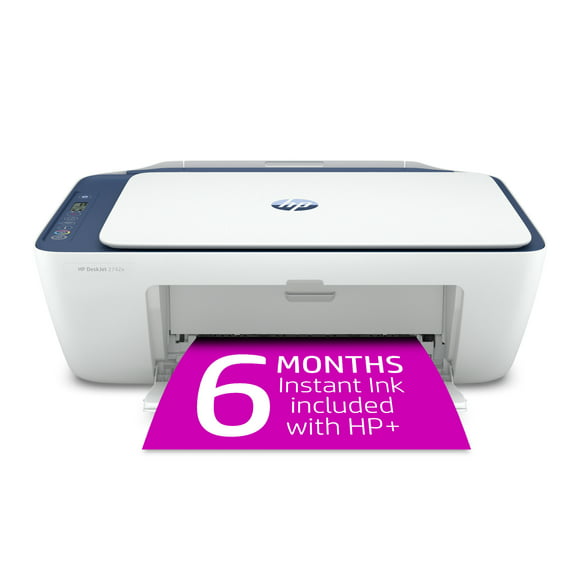 HP DeskJet 2742e All-in-One Wireless Color Inkjet Printer (Blue Steel) with 6 Months Instant Ink Included with HP+