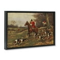 thumbnail image 4 of Stupell Industries Vintage Hunting Party Dogs People Painting Black Floater Framed Canvas Art Print Wall Art, 31 x 21, 4 of 10