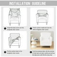 thumbnail image 5 of TOPCHANCES Stretch Velvet Armchair Slipcover, Anti Slip Chair Covers for Living Room, Milky White, 5 of 5